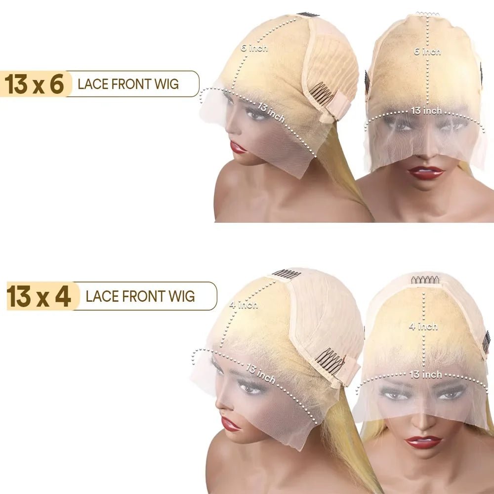 250% Density Peruvian 30 40 42 inch 613 Blonde 13x6 HD Lace Front Human Hair Wig For Women Body Wave Glueless Lace Frontal Wig - MAGUSTA BEAUTY