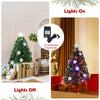 3/ 4/ 5/ 6 FT Fiber Optic Artificial Christmas Tree Pre - Lit Christmas Tree, Xmas Full Tree, Xmas Holiday Decor for Office, Home - MAGUSTA BEAUTY