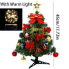 30/45cm Mini Christmas Tree New Year Gift Party Decoration Artificial Christmas Tree LED Light DIY Handicraft Xmas Tabletop Tree - MAGUSTA BEAUTY