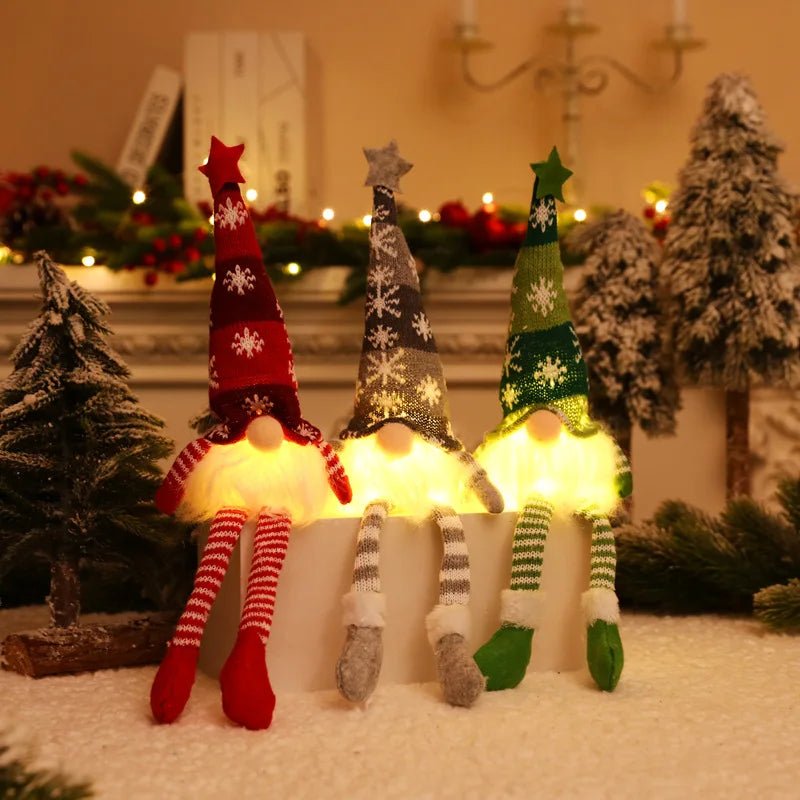 30cm Glowing Gnome Christmas Decorations 2024 Faceless Plush Dolls elf Home Ornaments Navidad New Year 2024 Gift - MAGUSTA BEAUTY