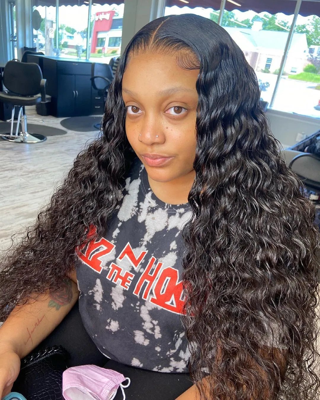 40 50 Inch HD 13x6 Deep Wave Lace Frontal Wigs Brazilian 13x4 Water Wave Curly Lace Front Human Hair Wigs For Women 300 Density - MAGUSTA BEAUTY