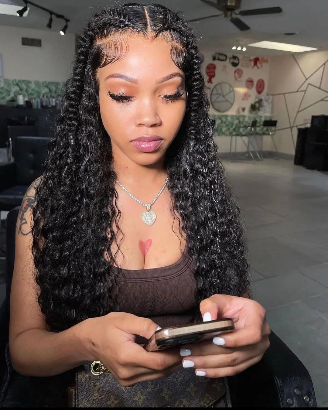 40 50 Inch HD 13x6 Deep Wave Lace Frontal Wigs Brazilian 13x4 Water Wave Curly Lace Front Human Hair Wigs For Women 300 Density - MAGUSTA BEAUTY