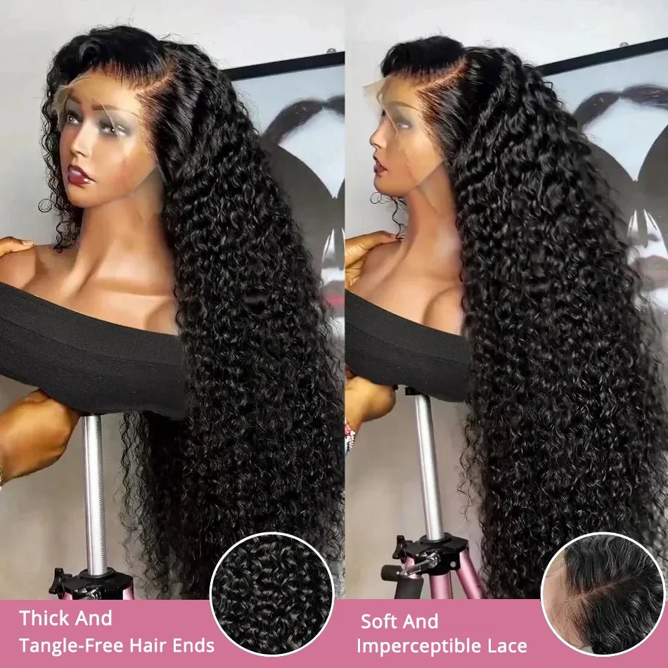 40 50 Inch Water Wave Curly Lace Front Wigs 13x4 13x6 HD Deep Wave Lace Frontal Wig 7x5 Glueless Human Hair Wigs For Women 300% - MAGUSTA BEAUTY