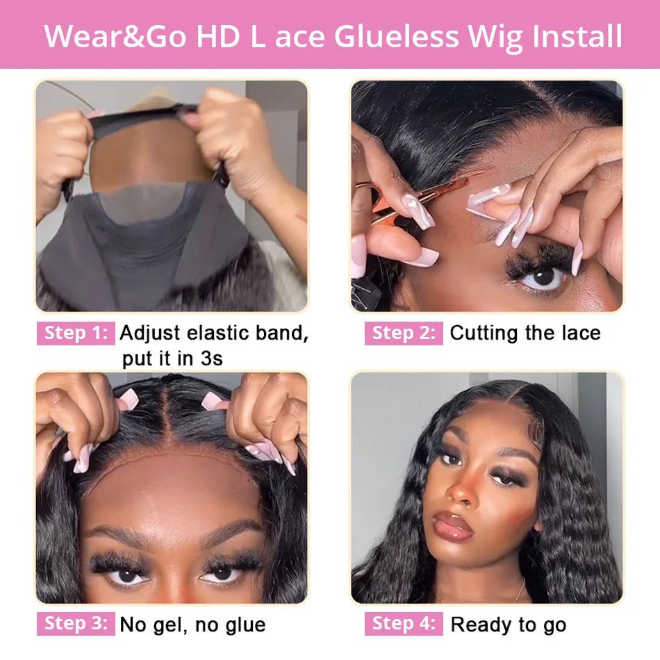 40 50 Inch Water Wave Curly Lace Front Wigs 13x4 13x6 HD Deep Wave Lace Frontal Wig 7x5 Glueless Human Hair Wigs For Women 300% - MAGUSTA BEAUTY