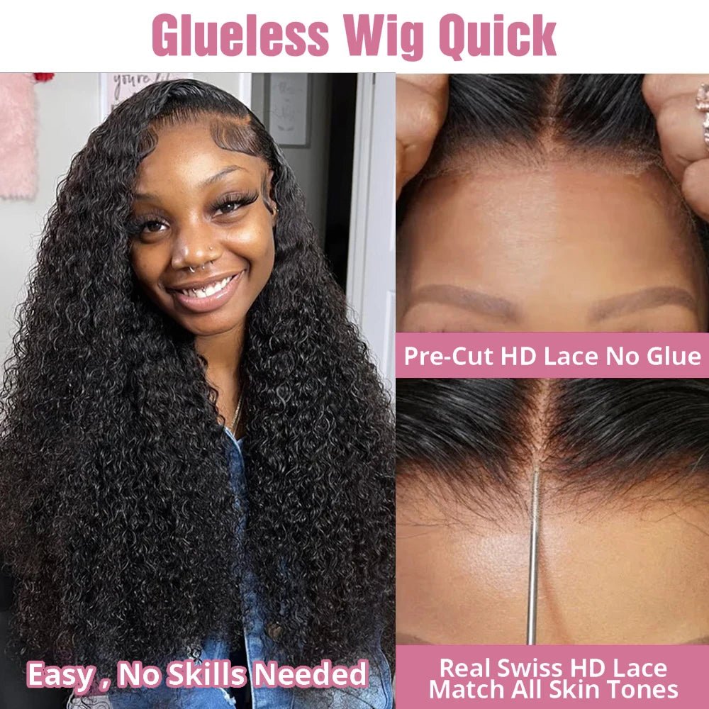 40 50 Inch Water Wave Curly Lace Front Wigs 13x4 13x6 HD Deep Wave Lace Frontal Wig 7x5 Glueless Human Hair Wigs For Women 300% - MAGUSTA BEAUTY