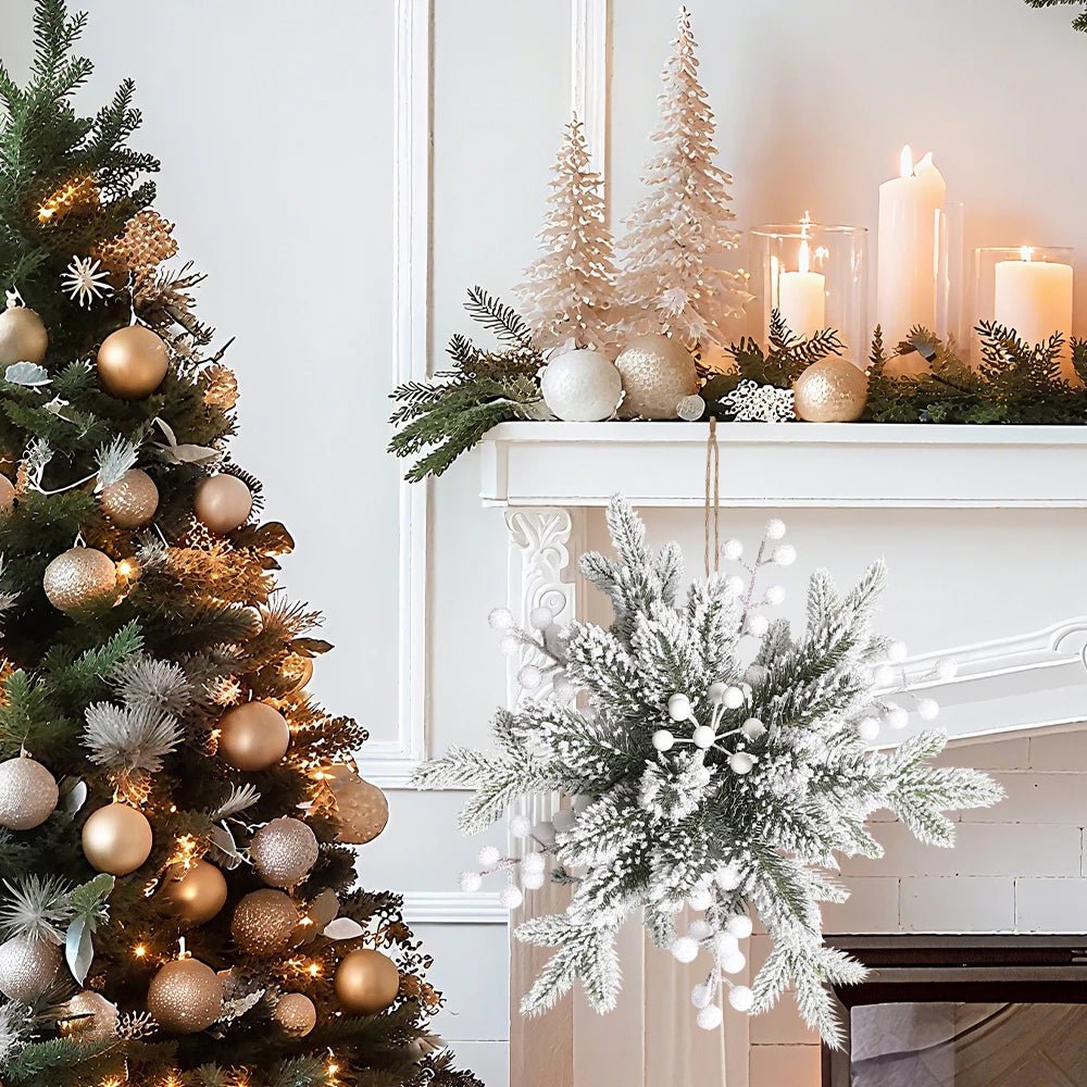 4/12/20Pcs Artificial Pine Needles Berry Set Vine Garland Accessories Christmas Tree Decoration Ornament for Home Decor New Year - MAGUSTA BEAUTY