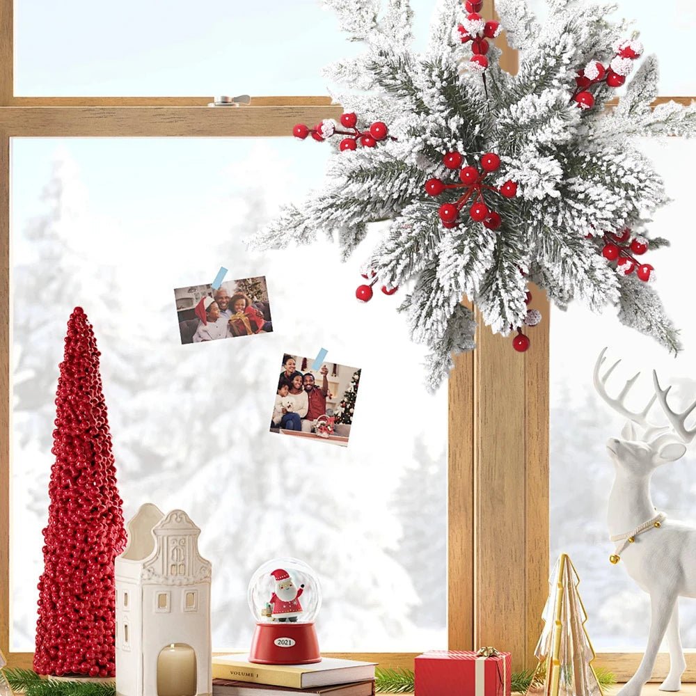 4/12/20Pcs Artificial Pine Needles Berry Set Vine Garland Accessories Christmas Tree Decoration Ornament for Home Decor New Year - MAGUSTA BEAUTY