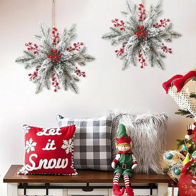 4/12/20Pcs Artificial Pine Needles Berry Set Vine Garland Accessories Christmas Tree Decoration Ornament for Home Decor New Year - MAGUSTA BEAUTY