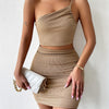 Women's Dresses Solid Sexy Backless One Shoulder Bodycon Dress