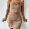 Women's Dresses Solid Sexy Backless One Shoulder Bodycon Dress