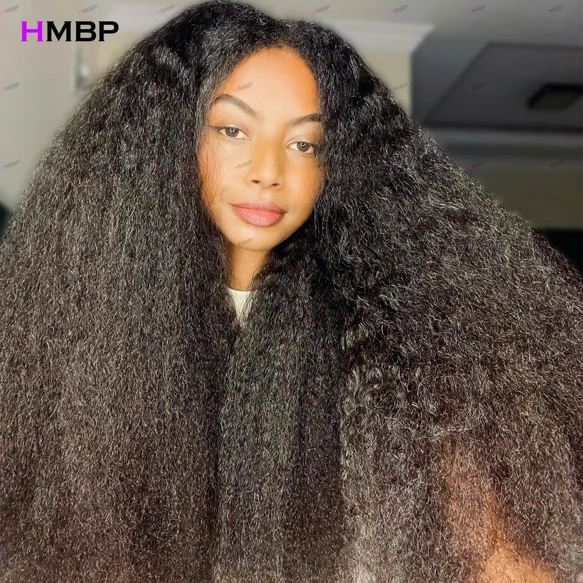 500 Density 13×6/360 HD Lace Front Wig Kinky Straight Glueless Lace Frontal Wig Human Hair Ready To Go Preplucked Hair For Women - MAGUSTA BEAUTY
