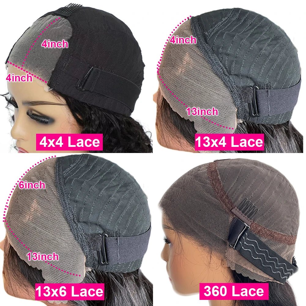 500 Density Kinky Straight 13×6/360 HD Glueless Lace Frontal Wig Human Hair Ready To Go Preplucked Hair 30 32 Inches For Women - MAGUSTA BEAUTY