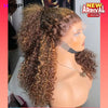 500 Density P30/27 Color Afro Kinky Curly 360 HD Lace Frontal Wig Human Hair Ready To Go Preplucked Brazilian Hair Wig For Woman - MAGUSTA BEAUTY