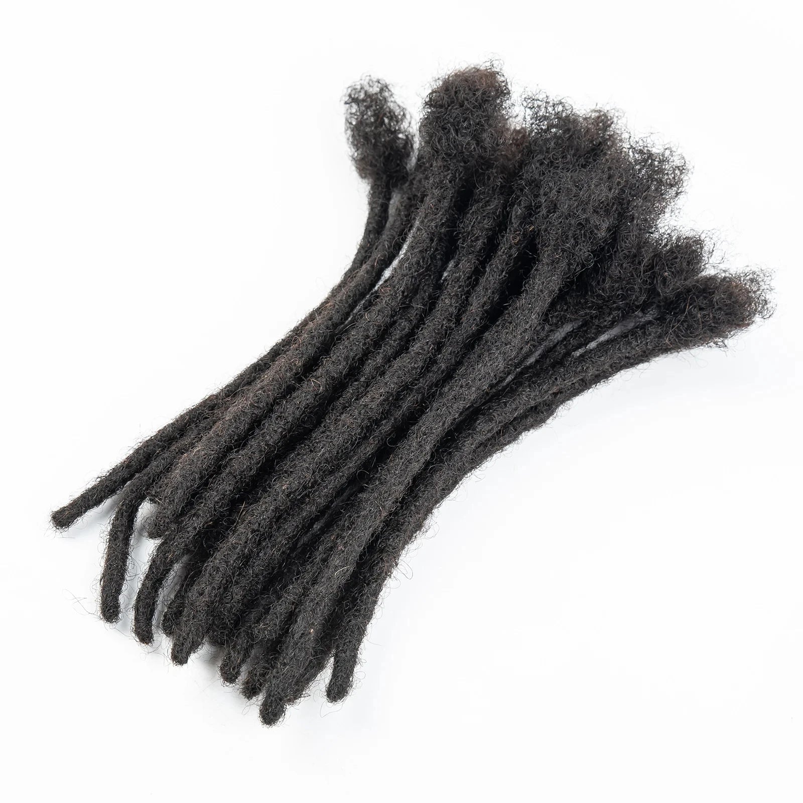 6 Inches Dreadlock Extensions Human Hair 0.6cm Width Full Handmade Loc Extensions Crochet Hair Human Hair for Man Women - MAGUSTA BEAUTY