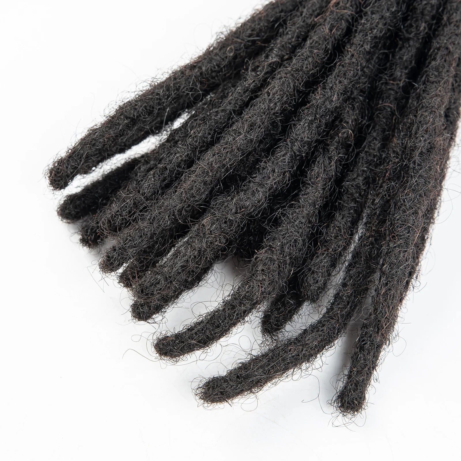6 Inches Dreadlock Extensions Human Hair 0.6cm Width Full Handmade Loc Extensions Crochet Hair Human Hair for Man Women - MAGUSTA BEAUTY
