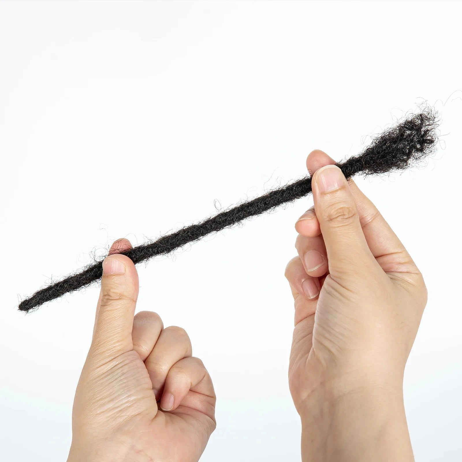 6 Inches Dreadlock Extensions Human Hair 0.6cm Width Full Handmade Loc Extensions Crochet Hair Human Hair for Man Women - MAGUSTA BEAUTY