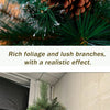 6/7FT Realistic Green Artificial Christmas Tree,Unlit,Decorated with Natural Pinecones & Holly Berries, Quick Setup,Metal Stand - MAGUSTA BEAUTY