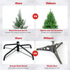 6/7FT Realistic Green Artificial Christmas Tree,Unlit,Decorated with Natural Pinecones & Holly Berries, Quick Setup,Metal Stand - MAGUSTA BEAUTY