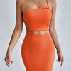 Women's Dresses Solid Sexy Backless One Shoulder Bodycon Dress