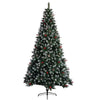 8 - foot Tall Christmas Tree , Spray White on the head With Haw and Pine Nut, for Holiday Decoration - MAGUSTA BEAUTY