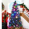 6 ft Pre-Lit Optical Fiber Christmas Artificial Tree, RGB Color Changing LED Lights, Snowflakes & Top Star, Fake Xmas Tree.