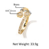 THE BLING KING Lovely Jewelry Set For Women Heart Shaped Chain Necklace Adjustable Heart Bracelet Open Heart Ring Heart Earring