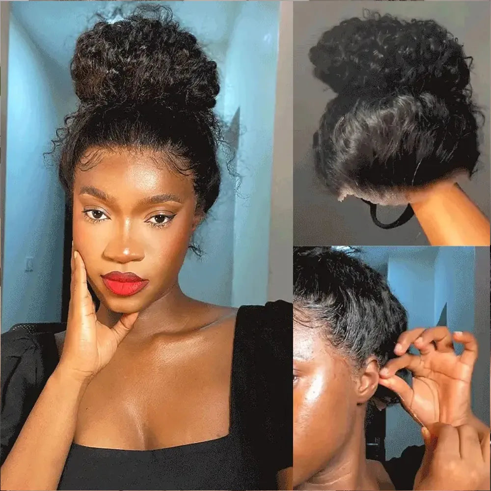13x6 13x4 Deep Wave Frontal Wig Snug Fit Transparent 30 Inch Invisible Strap 360 Full Hd Lace Front Wig Glueless Wig Human Hair