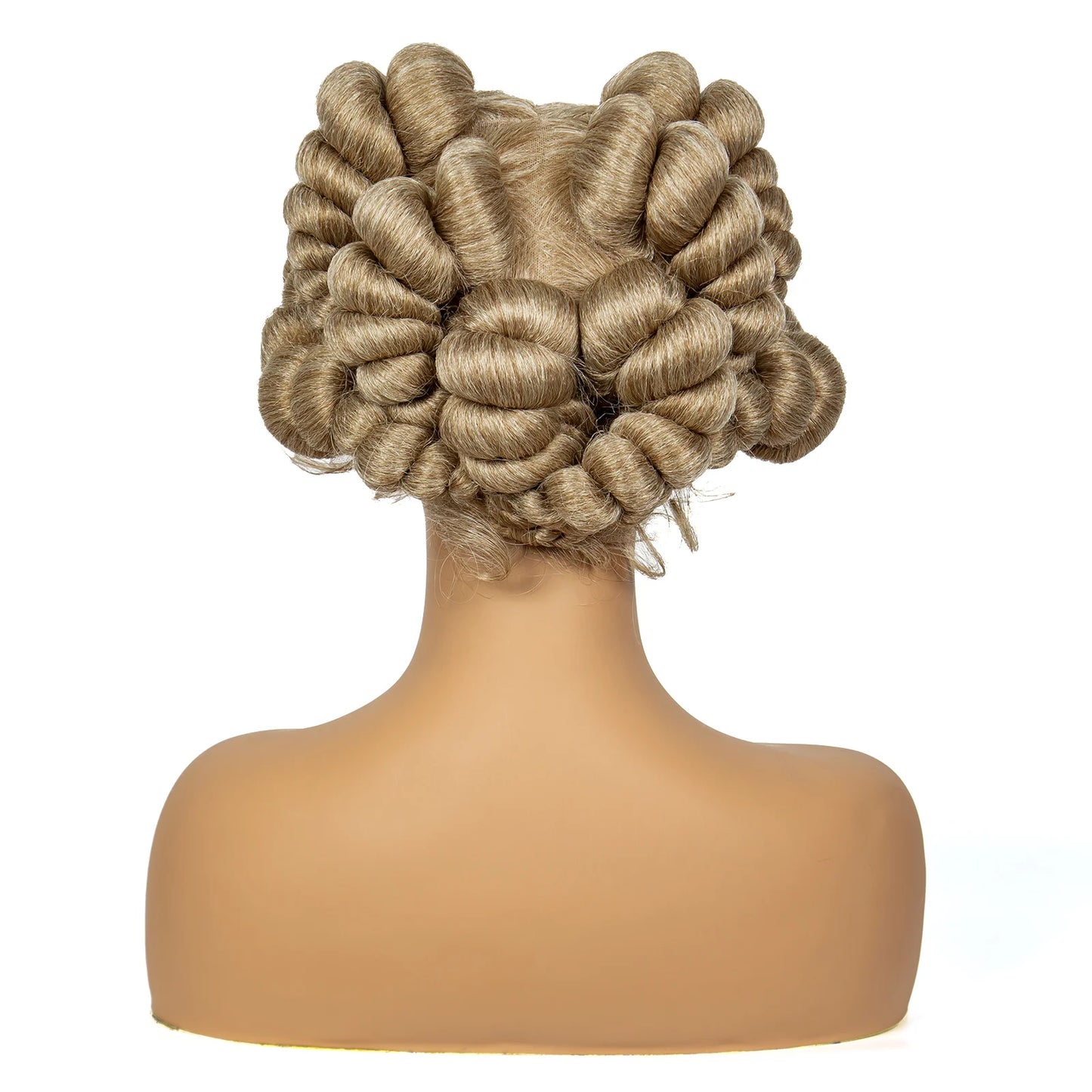Natural Color 6Inch Transparent Full Lace Braided Wigs Short Cute Handmade Bantu Synthetic Braided Lace Wigs Knotless Braids Wig
