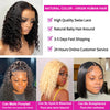 Curly Short Bob 200% HD 13X4 Lace Frontal 100% Natural Human Hair Wigs Deep Water Wave 13X4 Lace Front Wig 4x4 Closure For Women