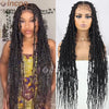 36 Inches Synthetic Lace Braided Wigs Butterfly Braids Lace Wig For Black Women Braid Wigs On Sale Clearance Box Braids Lace Wig