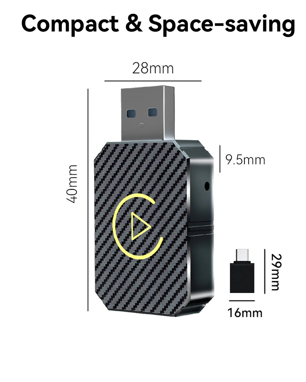VR Robot Wireless Carplay Android Auto Dongle Mini Plug & Play 2 IN 1 Car Navigation Adapter WiFi BT Auto-connect