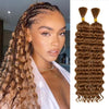 AOSIQUEEN Synthetic Deep Wave Bulk hair For Braiding No Weft Deep Wave For Braiding Micro Faux Braiding Hair for Boho Braids