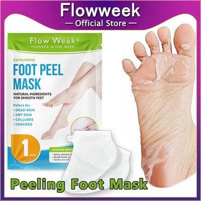 FlowWeek Exfoliating Foot Mask-Skin Exfoliating Foot Mask For Dry,Chapped Feet,Calluses,Dead Skin Remover, Exfoliant