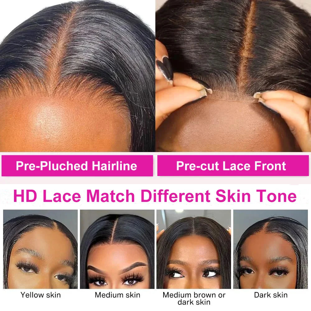 Brazilian Human Hair Wig Remy Bone Straight Hair Bob Wigs Full Machine Made Wig for Women 8-16 Inches Swiss Lace Bob Wigs 150%