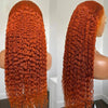 350# 13x6 200 Density 350 Ginger Orange 30 40 inch Lace Front Wig Human Hair Wigs 13x4 HD Lace Frontal Curly Wig For Woman