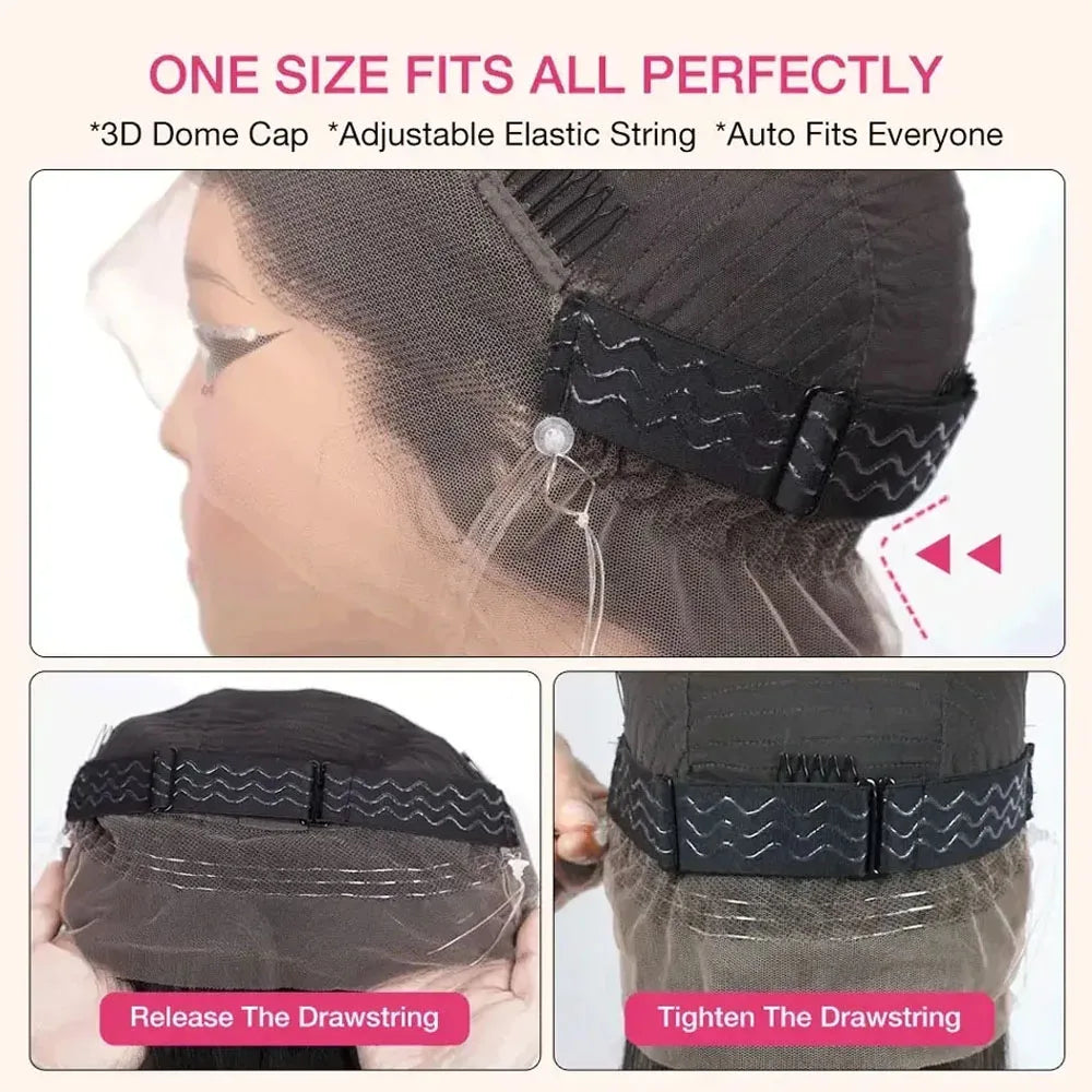 250 Density 30 Inch Invisible Strap Water Wave Curly 360 Full Hd Lace Front Human Hair Wig Glueless Wig Deep Wave Frontal Wig