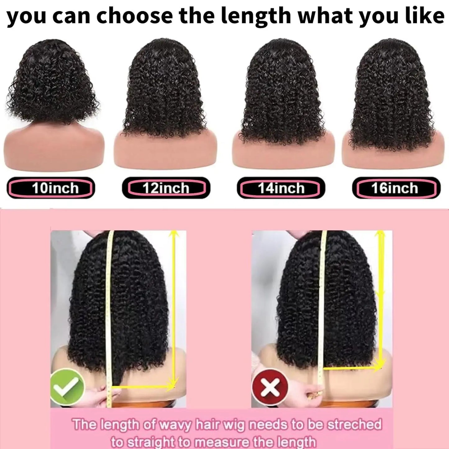 Deep Wave 13x4 Lace Front Wigs Short Bob Wig Brazilian Virgin Human Hair Pre Plucked With Baby Hair Natural 4x4 Closure Bob Wigs
