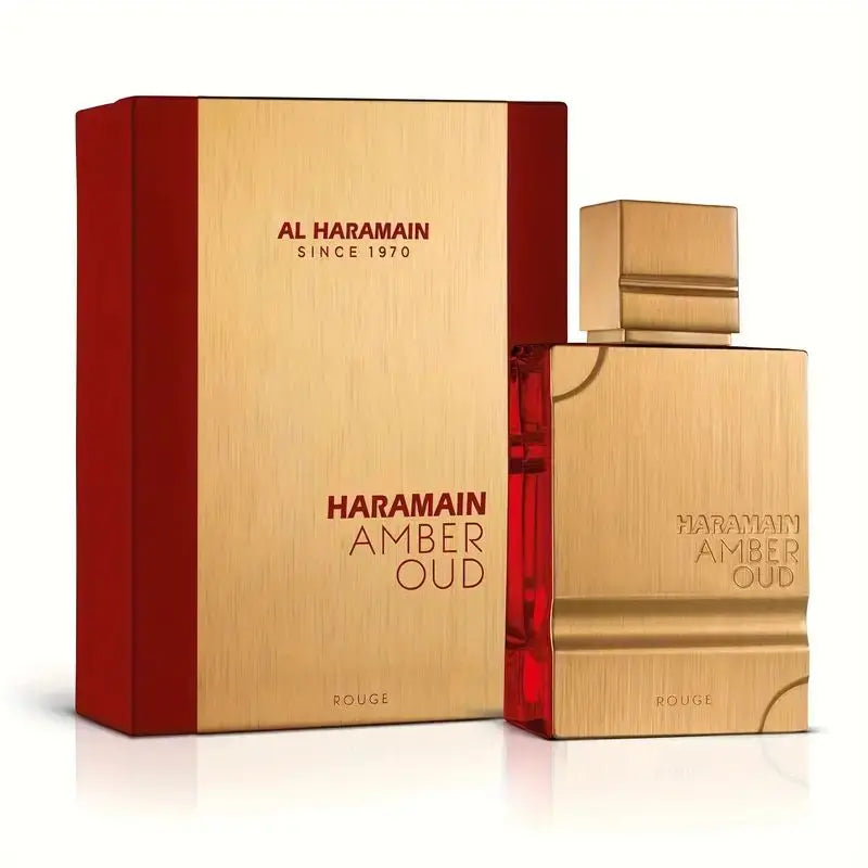 Al Haramain Amber Oud Rouge Eau de Parfum (1 Bottle/60 ML) – Oriental Arabic Perfume, Woody Scent, Gift for Him or Her