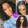 13x4 Short Bob Wig Human Hair Deep Wave 100% Brazilian Curly Human Hair Wigs Transparent Lace Front Wigs For Women Preplucked