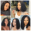13x4 Short Bob Wig Human Hair Deep Wave 100% Brazilian Curly Human Hair Wigs Transparent Lace Front Wigs For Women Preplucked
