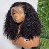 13x4 Short Bob Wig Human Hair Deep Wave 100% Brazilian Curly Human Hair Wigs Transparent Lace Front Wigs For Women Preplucked