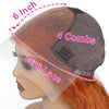 350# 13x6 200 Density 350 Ginger Orange 30 40 inch Lace Front Wig Human Hair Wigs 13x4 HD Lace Frontal Curly Wig For Woman