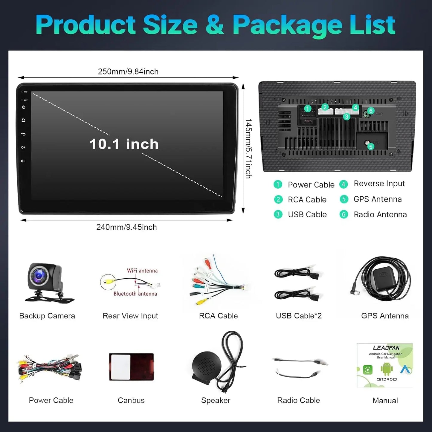 New 10.1 Inch Wireless Car Stereo for Chevy Chevrolet GMC Buick HD Touchscreen Car Video Player with Rear Camera GPS WIFI 2G+32G
