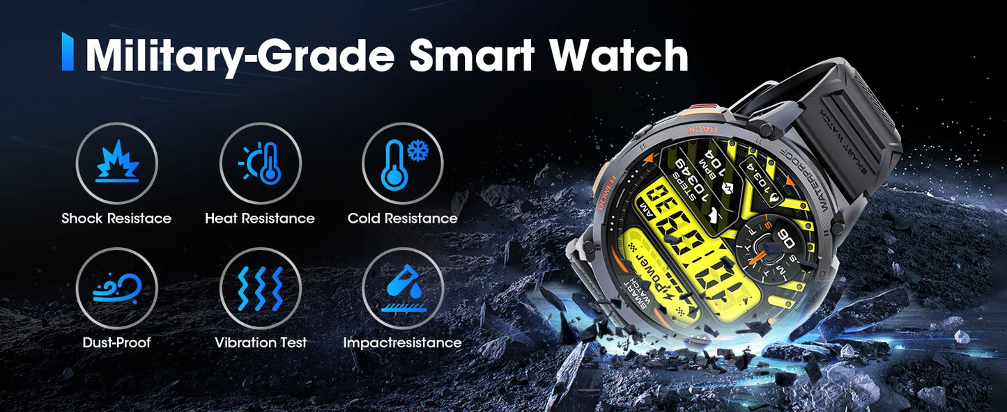 Karchilor smart watches for men 2025 Women'S Smartwatch Bluetooth Call 1.85 High-Definition Screen  Fitness Sports Waterproof