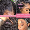 Deep Wave 13x4 Lace Front Wigs Short Bob Wig Brazilian Virgin Human Hair Pre Plucked With Baby Hair Natural 4x4 Closure Bob Wigs