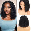 Curly Wig Pre Plucked Brazilian Human Hair Wigs 13x4 Lace Front Wig Short Bob Deep Wave Kinky Curly Lace Front Human Hair Wigs