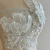 1 Piece Green 3d Bead Flowers Applique For Couture Dance Costume Embroidery Sewing On Patches For Wedding/Evening Dress
