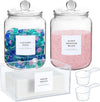 Glass Jars With Airtight Lids And Labels, Half Gallon Storage Containers With Spoons For Laundry Detergent, Pods, Scent Booster