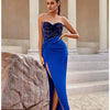 Adyce Evening Maxi Sequins Long Dress For Women Strapless Sexy High Split  Party Celebrity Patchwork Fashion Lady Dress Vestidos