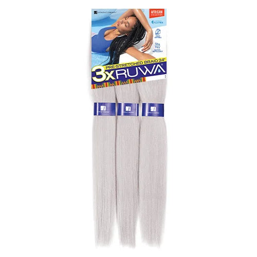 Sensationnel XPRESSION 3X Ruwa Synthetic Hair Braids Pre-Stretched Braid 24" - Lightweight, Easy to Install